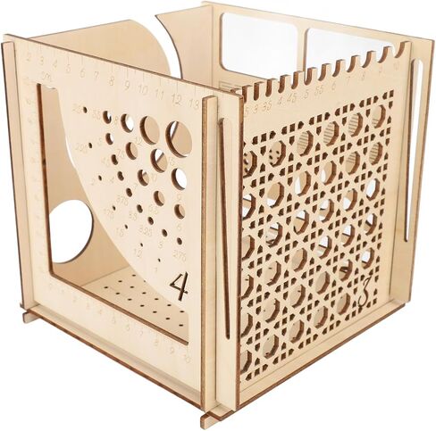 All in One Wooden Yarn Bowl, Multi Purpose Knitting Bowl for Crocheting DIY Crafts, with Multiple Compartments to Store Yarn Needles Hooks in Kuwait
