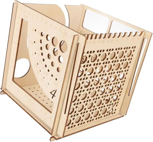 All in One Wooden Yarn Bowl, Multi Purpose Knitting Bowl for Crocheting DIY Crafts, with Multiple Compartments to Store Yarn Needles Hooks in Kuwait