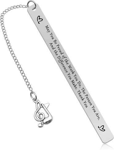 Music Lover Bookmarks Music Gifts Teacher Reading Gift Teacher Appreciation Keepsake Book Lover Gift Musician Themed Gifts for Musician Singer Thank You Retirement Birthday Present in Kuwait