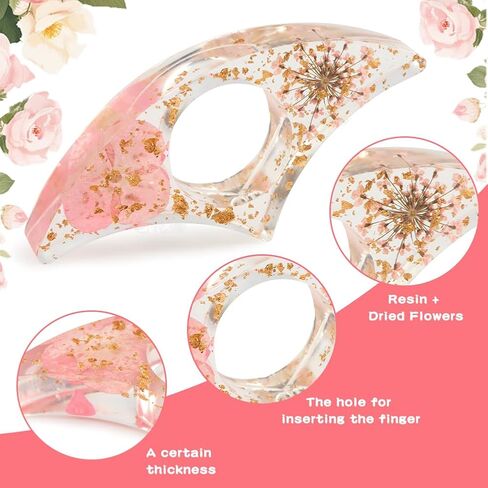 4Pcs Thumb Book Page Holder, Resin Book Finger Page Holder, Finger Ring Opener Bookmark for Easy Readin, Boo-k Accessories for Teachers Students Reading Lovers(Color:4 Color) in Saudi Arabia
