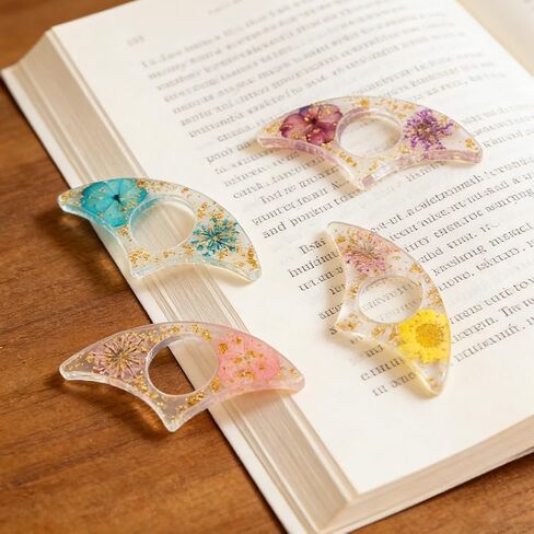 4Pcs Thumb Book Page Holder, Resin Book Finger Page Holder, Finger Ring Opener Bookmark for Easy Readin, Boo-k Accessories for Teachers Students Reading Lovers(Color:4 Color) in Saudi Arabia