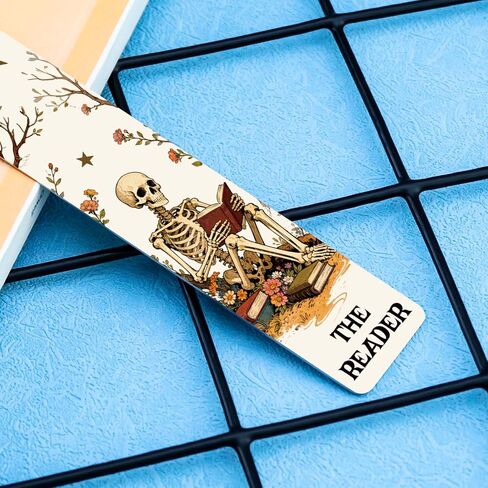 Horror Bookmark Gothic Bookmark Skeleton Tarot Metal Bookmarks Gifts for Book Lovers Books Marks for Reading Women Books Markers for Reading Halloween Bookmark Gifts for Men Teens Girls in Saudi Arabia