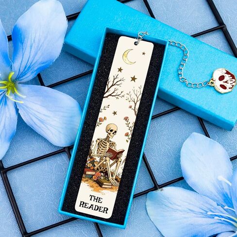 Horror Bookmark Gothic Bookmark Skeleton Tarot Metal Bookmarks Gifts for Book Lovers Books Marks for Reading Women Books Markers for Reading Halloween Bookmark Gifts for Men Teens Girls in Saudi Arabia