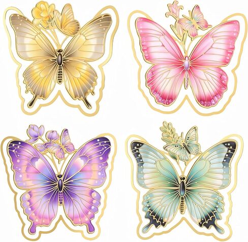 4 Pcs Butterfly Bookmark,Metal Butterfly Book Clip Vintage Oil Painting Theme Book Marks for Reading Women Writers Readers in Kuwait