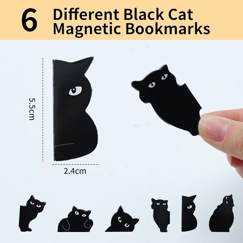 6 Pcs Magnetic Bookmarks Cute Cat Bookmark Clips Set Magnetic Book Page Clips for Women Teachers Book Lovers in Kuwait