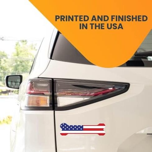 ملصق مغناطيسي على شكل عظمة الكلب بعلم أمريكي وطني من Magnet Me Up، مقاس 2 × 7 بوصة، مغناطيس سيارات عالي التحمل لسيارة شاحنة الدفع الرباعي in Kuwait
