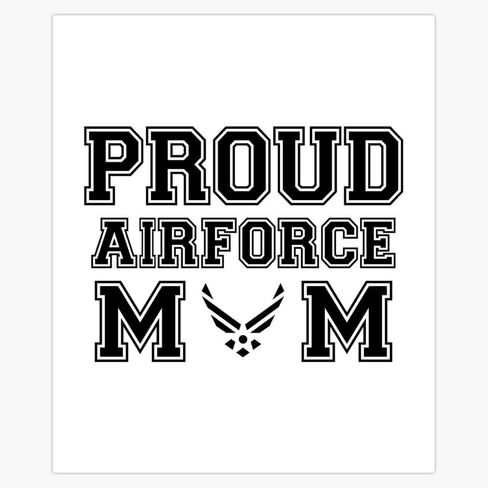 Proud Airforce Mom Magnet Reusable Flexible Magnetic Sticker 5" in Kuwait