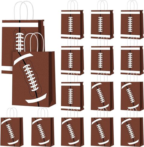 MIMIND 16 Pack Softball Gift Bags with Handles Paper Party Favor Goodie Bags Softball Treat Bags for Birthday Game Day Sport Themed Party Supplies in Saudi Arabia