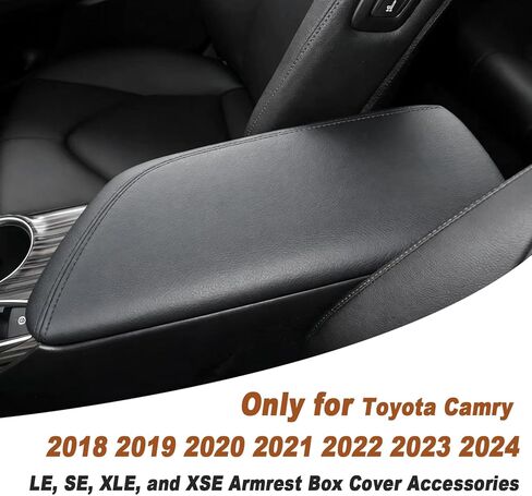 Center Console Armrest Cover for Toyota Camry 2018-2024 Accessories,Center Console Middle Lid Pad Protector for Camry 2022 2023 2024 Anti-Scratch Leather Armrest Pad Protector Interior in Saudi Arabia