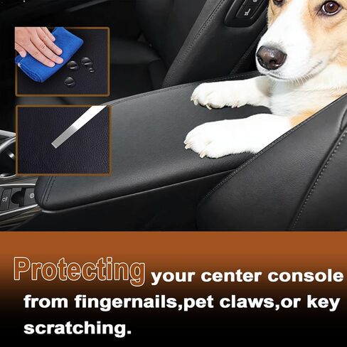 Center Console Armrest Cover for Toyota Camry 2018-2024 Accessories,Center Console Middle Lid Pad Protector for Camry 2022 2023 2024 Anti-Scratch Leather Armrest Pad Protector Interior in Saudi Arabia