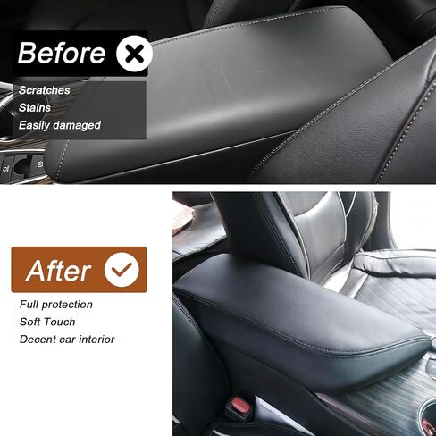 Center Console Armrest Cover for Toyota Camry 2018-2024 Accessories,Center Console Middle Lid Pad Protector for Camry 2022 2023 2024 Anti-Scratch Leather Armrest Pad Protector Interior in Saudi Arabia
