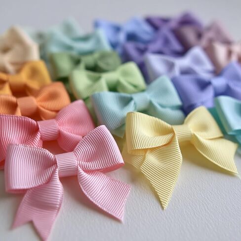 لفات شريط Threadart Grosgrain - بكرات 10 ياردة - 4 عروض 25 لونًا - نمط مضلع بألوان ثابتة - للأقواس والديكورات ومشابك الشعر والمزيد - عرض 1 1/2 بوصة - أزرق فاتح 333 in Kuwait