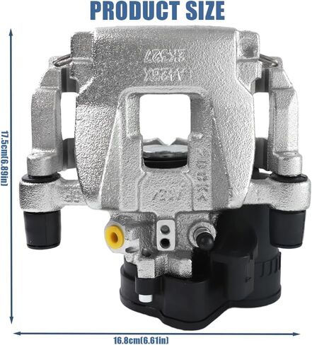 T2H37952 Rear Left Brake Caliper with Motor Replacement for Jaguar XE XF F-PACE 2016-2020, Replaces OEM Part # T2H37952, T2H7435, T2H37950, J9C25311 (Left Driver Side) in Saudi Arabia