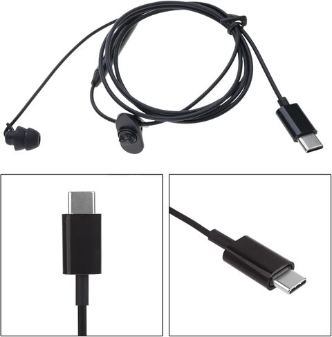 Single Earbud, USB Type C Earbphone Single-Side Earphone USB C Earbud, Singles-Earbuds with Microphones Spring Coils Reinforced Cord in Saudi Arabia