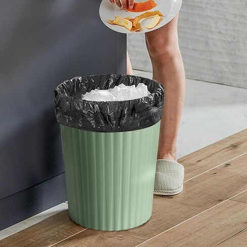 2-Pack Hand Versatile 2 Gallon Plastic Trash Can - The Compact Bin for Bathroom, Kitchen, or Home Office - Green in Saudi Arabia