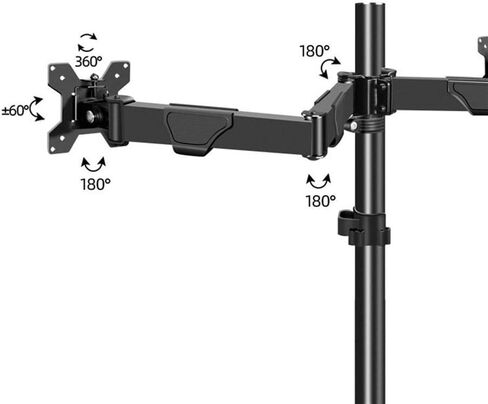 Adjustable Quad Monitor Stand - Free-Standing Desk Mount for 4 Monitors Up to 40 Inch, Holds Up to 19.8Lbs Per Screen, Fully Adjustable Monitor Arm in Saudi Arabia