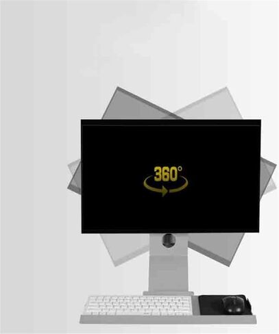 Office Single Arm Silver Color Monitor Stand with Plain Tray Stand Foldable 90° Single Screen Stand Desk Accessories in Saudi Arabia