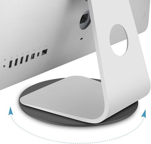 360 Degrees Rotating Computer Monitor Base Convenient Deep Gray Matte Aluminum Alloy Stand for Monitors, Tablets in Saudi Arabia