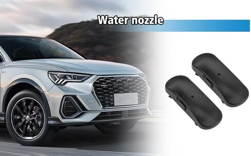 فوهة غسيل الزجاج الأمامي قطعتان - متوافقة مع سيارة Audi A8/S8 2015 2016 2017 2018 2019 2020، طائرة رش ممسحة أمامية بديلة مباشرة، OE# 4H0955987C 4H0955988C in Kuwait
