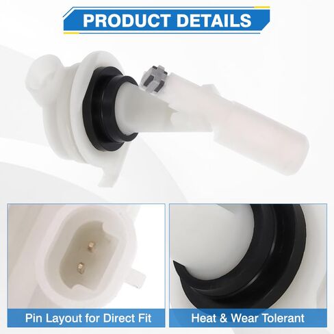 Washer Fluid Level Sensor, Replace 12494846, ES113372, 1814777, Compatible with Cadillac Escalade 2002-2003, GMC Sierra 1500 2000-2003, 2 Pins, 1 pc in Kuwait