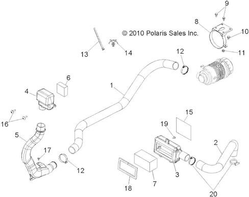 خرطوم قابض السحب Polaris Ranger، أمامي، متوافق مع موديلات Polaris لملاءمة مثالية، قطعة OEM الأصلية 1911442، الكمية 1 in Kuwait