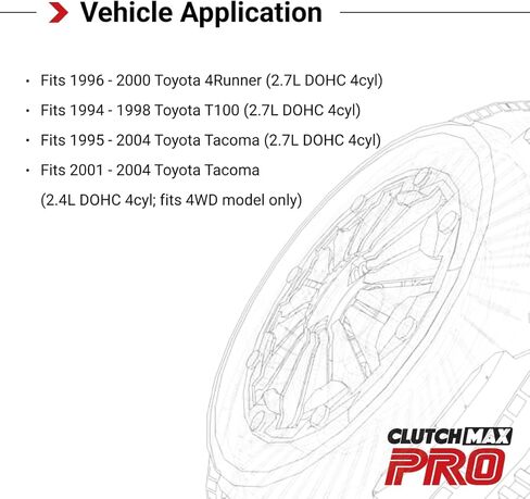 CMP Stage 4 Race Clutch Kit Fits Toyota 1996-2000 4Runner 1994-1998 T100 1995-2004 Tacoma 2.4L 2.7L DOHC 4cyl 4WD in Kuwait