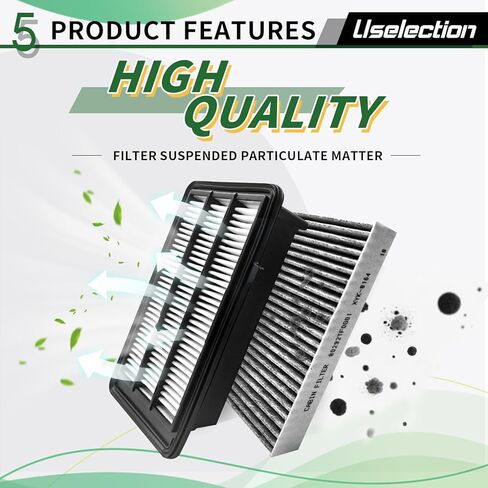 Cabin Engine Air Filter W/Activated Carbon Kit for Honda CRV 2017-2021 1.5L L4 Only, Civic 2016-2021 1.5L, Replaces 172205AAA00 XA10498 80292TF0G01 17220-5AA-A00 80292-TF0-G01 in Saudi Arabia