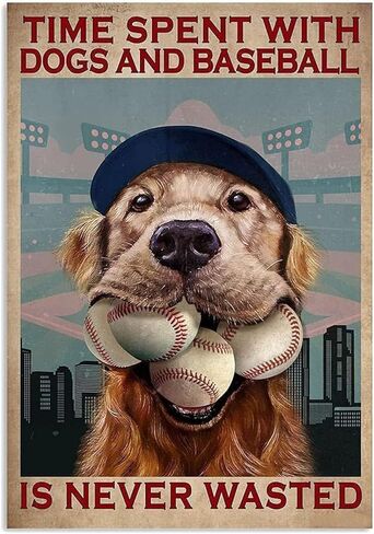 Cross Stitch Kits Dogs and Baseball 35x50cm for Adult Beginners ，11CT Pre-Printed Fabric Embroidery Crafts Needlepoint Kit for Home Decor and Gifts in Kuwait