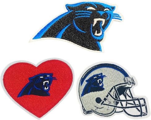 3Pcs Rugby Fans' Favorite Team Logo, Helmet Logo and Heart Logo Iron On Sew On Embroidered Patch for Jackets Backpacks Jeans and Clothes in Saudi Arabia
