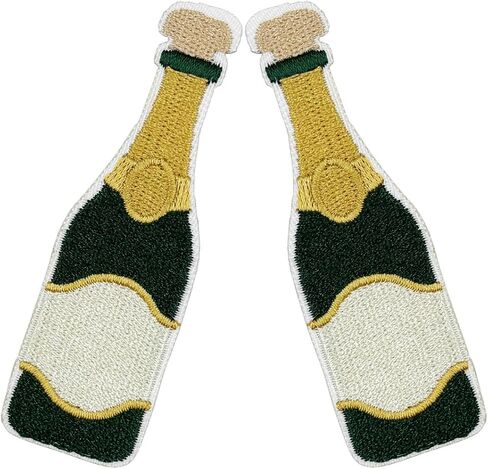 3'' Bubbly Bottle Drink Embroidered Iron on Patches in Kuwait