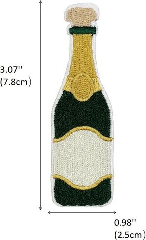 3'' Bubbly Bottle Drink Embroidered Iron on Patches in Kuwait