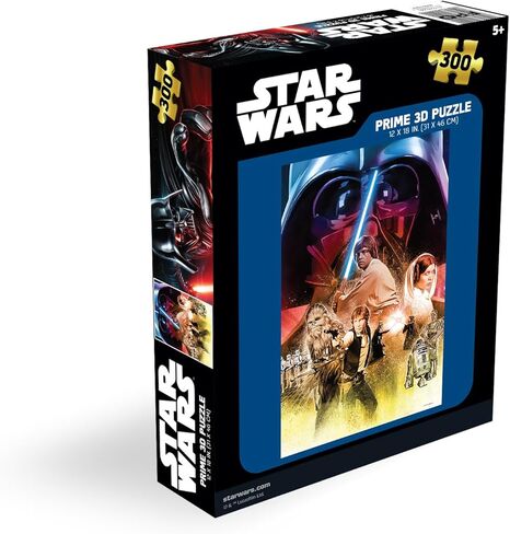 Prime 3D | Lucas | Star Wars | 300 Piece 3D Jigsaw Puzzle for Adults & Kids | Finished Size 12" x 18" | Challenging & Fun for Kids & Families | Immersive 3D Lenticular Effect in Saudi Arabia