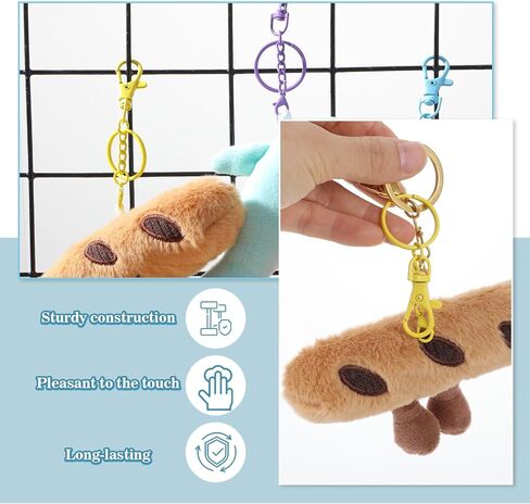 128 Pcs Colorful Swivel Snap Hook with Key Rings, Swivel Clasps Lanyard Clips Hooks, Lobster Claw Clasps Keychain Making Kit for Keychains DIY Crafts (16 Colors) in Kuwait