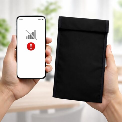 NIULAFR Faraday Bags 2-Pack for Phones & Car Keys, Signal Blocking Faraday Cage Pouch, Anti-Tracking Anti-Theft RFID Shielding Bag, Key Fob Protector with Privacy Protection, Black in Saudi Arabia