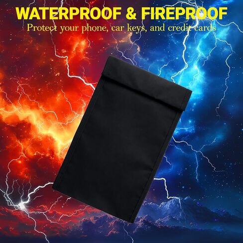 NIULAFR Faraday Bags 2-Pack for Phones & Car Keys, Signal Blocking Faraday Cage Pouch, Anti-Tracking Anti-Theft RFID Shielding Bag, Key Fob Protector with Privacy Protection, Black in Saudi Arabia
