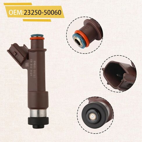 23250-50060 2UZ 4.7L حاقن الوقود، متوافق مع/تويوتا 4.7 تندرا سيكويا لاند كروزر 2005-2009، متوافق مع/لكزس LX470 GX470 2006-2007 |4 فتحات| |مجموعة من 8| in Kuwait