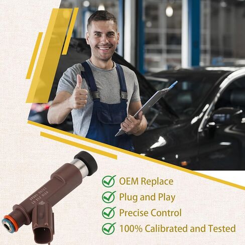 23250-50060 2UZ 4.7L حاقن الوقود، متوافق مع/تويوتا 4.7 تندرا سيكويا لاند كروزر 2005-2009، متوافق مع/لكزس LX470 GX470 2006-2007 |4 فتحات| |مجموعة من 8| in Kuwait