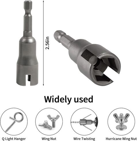 Power Wing Nut Driver Set,Wing Nut Drill Bit Socket Wrench Tool Set,1/4" Hex Shank for Panel Nuts,Screws Eye,Q-Hanger,C Hook Bolt in Kuwait
