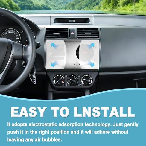 9 Inch HD Clear Anti-Scratch Waterproof Film Accessories for Car GPS Navigation Tempered Glass Screen Protector Screen Cover Universal for Cars in Saudi Arabia