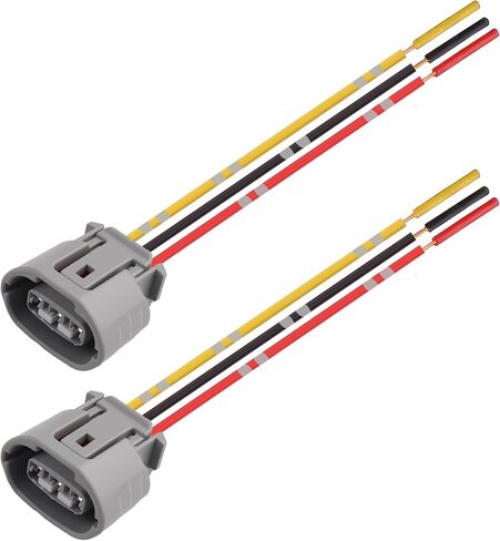 2PCS Alternator Connector Plug,3-Pin Alternator Plug Pigtail Wiring Harness Compatible with Nissan Subaru Infiniti Suzuki Audi,Alternators Pigtail Connector Car Accessories in Saudi Arabia