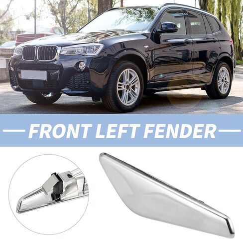 X AUTOHAUX Front Left Fender Panel Side Marker Finisher Trim Fit Replacements for BMW X3 X4 F25 F26 Side Marker 51117338569 in Kuwait