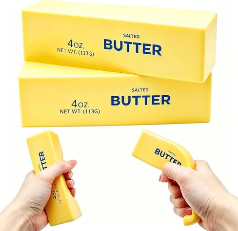 2 Pcs Butter Squishy Toys, Slow Rising Squishy Squeeze Toys for Kids, Squishies Butter Stick Stress Fidget Office Desk Toy for Adult Anxiety Relief in Saudi Arabia