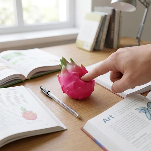 Plman 2PCS Dragon Fruit Squishy, Squishy Dragon Fruit for Anxiety & Focus, Stretchy Fruit Stress Balls Stress Relief Fidget for Adults & ADHD (Washable TPR) in Saudi Arabia