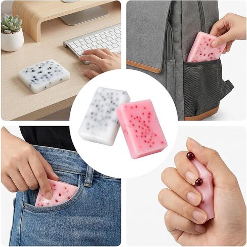 2 Pack Pimple Popping Fidget Pink White Stress Relief Anxiety Management Sensory Tool for Adults in Saudi Arabia