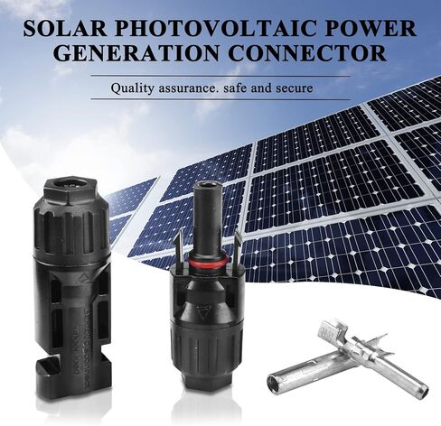 MUYI 22 PCS Solar Panel Connector Kit - 10 Pairs Connectors, 2 Spanner for Solar Panel Assembly and Installation(10AWG) in Kuwait