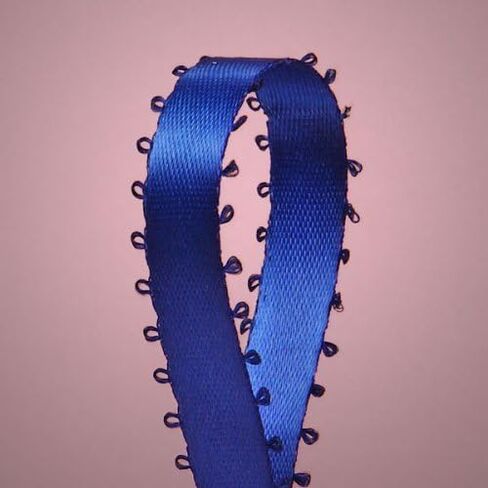 3/8" X 50 Yards Feather(Picot) Edge Double Faced Satin Ribbon Art & Sewing Wedding Party Favors (Royal) in Saudi Arabia