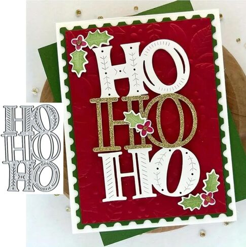 Merry Christmas Santa's HOHOHO Letter Metal Die Cuts,Spring Sunflower Frame Leaf Cutting Dies Cut Stencils for DIY Scrapbooking Album Decorative Embossing Paper Dies for Card Making in Saudi Arabia