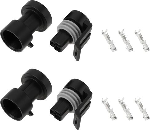 4pcs 3-Pin Male Female Oil Fuel Pressure Sensor Plug Connector 12110192 in Kuwait