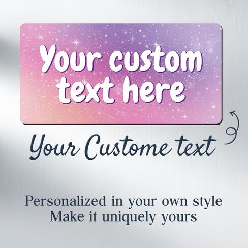 TAYTA Personalized Text Bumper Magnet for Cars, Customized Magnetic Sticker Decal, Custom Name Sign, Multi-Background, Funny for Car, Truck, Vehicle - Waterproof, UV-Resistant, Reusable - 7.5"x3.75" in Kuwait