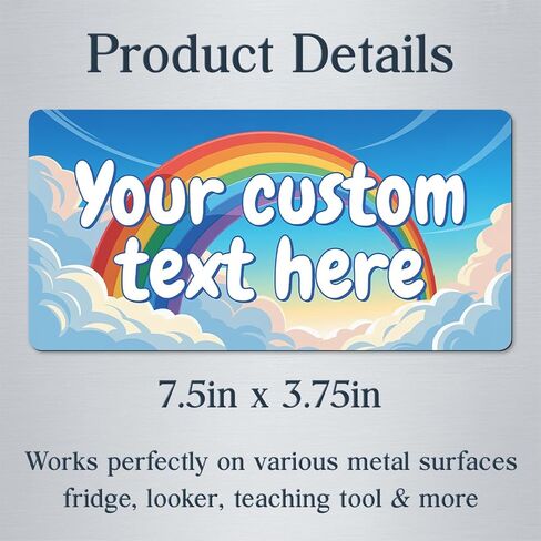 TAYTA Personalized Text Bumper Magnet for Cars, Customized Magnetic Sticker Decal, Custom Name Sign, Multi-Background, Funny for Car, Truck, Vehicle - Waterproof, UV-Resistant, Reusable - 7.5"x3.75" in Kuwait